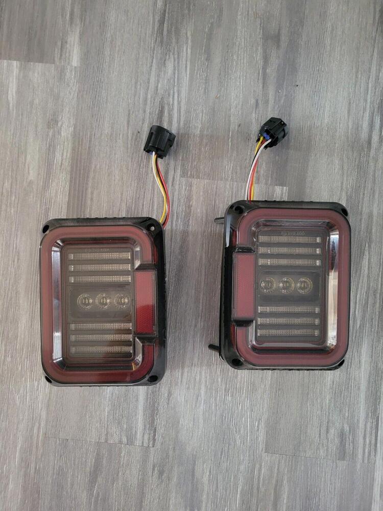 Gladiator Style LED Tail Lights Compatible with Jeep Wrangler JK JKU 2007-2018